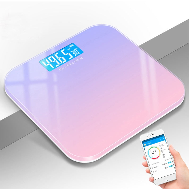 Bluetooth Body Scale BMI Bathroom Scales Smart Electronic Scales LCD Digital Weight Scale Balance Body Composition Analyzer
